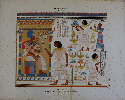 Beispielblatt aus dem Tafelwerk „Denkmaeler aus Aegypten und Aethiopien“ von Carl Richard Lepsius (1810-1884)&nbsp;&copy;&nbsp;Stadtarchiv Hildesheim