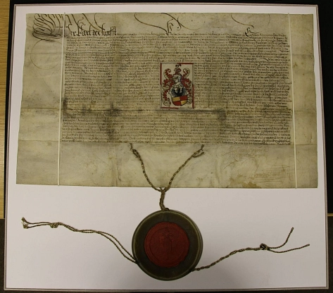 Mittelalterliche Urkunde aus den Beständen des Stadtarchivs Hildesheim © Stadtarchiv Hildesheim